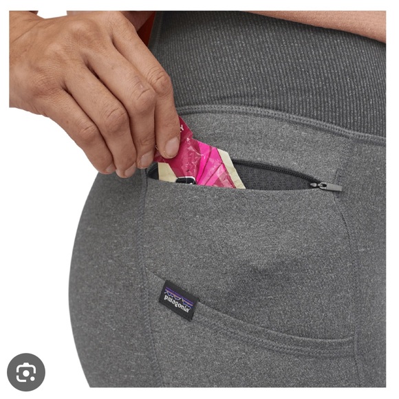 PATAGONIA WOMEN'S PACK OUT TIGHTS STRETCH PANTS SIZE L GREY - Picture 1 of 6